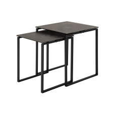AC Design Couchtisch Katrine 2er Set 43/50 x 50/55 cm, Schwarz