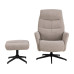 AC Design Sessel London Stahl/Textil, Beige