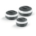 GOURMETmaxx Thermo-Schüssel Set 3 Tlg. Grau/Weiss