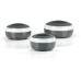 GOURMETmaxx Thermo-Schüssel Set 3 Tlg. Grau/Weiss