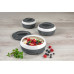 GOURMETmaxx Thermo-Schüssel Set 3 Tlg. Grau/Weiss