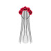 Partydeco Haarreif Rosen 17.5 x 18 cm, Rot/Schwarz