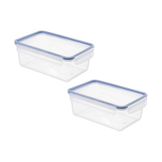 Rotho Vorratsdose CLIC & LOCK 2 l, Blau, 2 tlg.