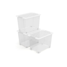 Rotho Aufbewahrungsbox EVO EASY Transparent, 3 tlg. Rotho Aufbewahrungsbox EVO EASY Transparent, 3 tlg.