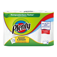 Plenty Haushaltspapier Short & Smart 4 Rollen à 74 Blatt Plenty Haushaltspapier Short & Smart 4 Rollen à 74 Blatt