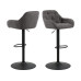 AC Design Barhocker Brooke, 2 Stück, 52 x 109 cm, Anthrazit