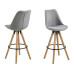 AC Design Barhocker Dima, 2 Stück, 48.5 x 111.5 cm, Hellgrau