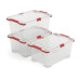 Rotho Aufbewahrungsbox EVO TOTAL Transparent, 3 tlg.