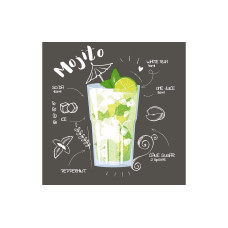 Paper + Design Papierservietten Mojito Black 24 cm x 24 cm, 20 Stück Paper + Design Papierservietten Mojito Black 24 cm x 24 cm, 20 Stück