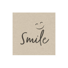 Paper + Design Papierservietten Natural Smile 33 cm x 33 cm, 25 Stück Paper + Design Papierservietten Natural Smile 33 cm x 33 cm, 25 Stück