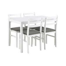 AC Design Esstisch-Set Alicante 110 x 74.5 cm, Weiss