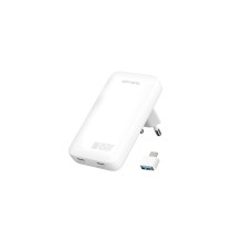 4smarts Netzladegerät FlatPlug Slim Dual 45W GaN 2C, weiss