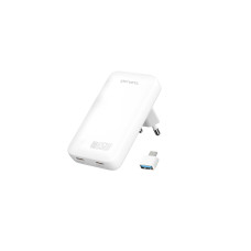 4smarts Netzladegerät FlatPlug Slim Dual 65W GaN 2C, weiss