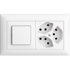 Feller EDIZIOdue Kleinkombi Schalter Schema 3 und 3 x T13 plus