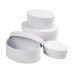 Creativ Company Papp-Schachtel oval 4 Stück, Weiss