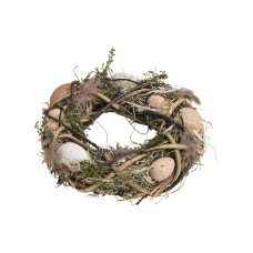 G. Wurm Osterkranz aus Holz 1 Stück, Braun