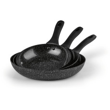 BRATmaxx Bratpfanne Aluminium Pfannen Set 3 Stück 20 cm/24 cm/28 cm