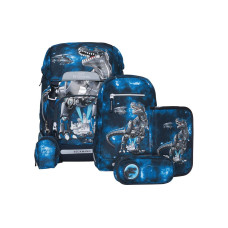 Beckmann Schulrucksack-Set Classic Tech Rex, 6-teilig