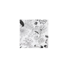 Basteln Stoff Payakolo 100 x 150 cm, Weiss / Schwarz