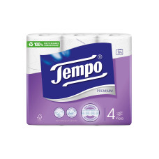 Tempo Toilettenpapier Premium 9 Rollen, 4-lagig, Weiss Tempo Toilettenpapier Premium 9 Rollen, 4-lagig, Weiss