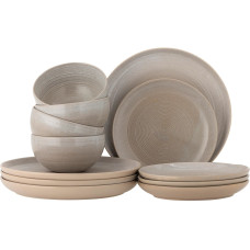 Bloomingville Speise-Service Taupe 12-teilig, Grau