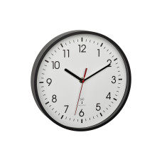 TFA Dostmann Funk-Wanduhr Schwarz