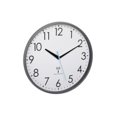 TFA Dostmann Funk-Wanduhr Grau