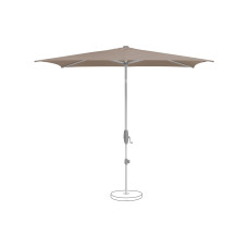 Suncomfort by Glatz Sonnenschirm Shell Turn, 250 x 200 cm, Light Taupe