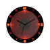 TFA Dostmann Funk-Wanduhr Lumoclock mit farbiger Beleuchtung Schwarz