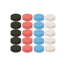 Maul Facetterand-Magnet MAULpro Recycling Ø 29 mm Mehrfarbig