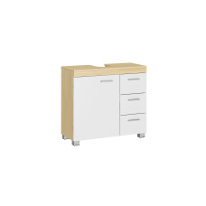 VASAGLE Badezimmerregal 64 x 70 cm, Braun/Weiss