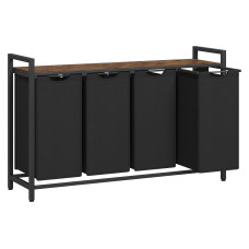 VASAGLE Wäschekorb mit Ablage 140 l, Schwarz VASAGLE Wäschekorb mit Ablage 140 l, Schwarz