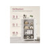 VASAGLE Vitrine Landhausstil 60 x 110 cm, Weiss