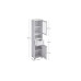 VASAGLE Vitrine Landhausstil 40 x 165 cm, Weiss VASAGLE Vitrine Landhausstil 40 x 165 cm, Weiss