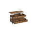 VASAGLE Couchtisch 100 x 50 cm, Braun/Schwarz VASAGLE Couchtisch 100 x 50 cm, Braun/Schwarz