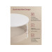 VASAGLE Couchtisch 75 x 45 cm, Beige/Weiss