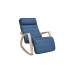 Songmics Schaukelstuhl Metall/Schaumstoff, Blau