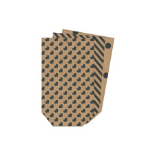 Braun + Company Tüten Kraftpapier 16 x 26 cm, 10 Stück, Braun/Schwarz
