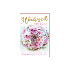 Braun + Company Hochzeitskarte Rosen 11.5 x 17 cm Braun + Company Hochzeitskarte Rosen 11.5 x 17 cm