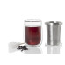 AdHoc Tee-Set Fusion Glass 400 ml, 1 Stück, Silber/Transparent