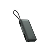 4smarts Powerbank Mit integriertem USB-C Kabel 20000 mAh, Spacegrau