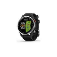 GARMIN GPS-Sportuhr Approach S44 schwarz/silber, Band, 20mm