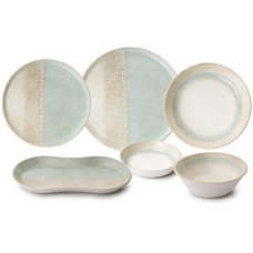 Hermia Geschirr-Set Crème/Grün Hermia Geschirr-Set Crème/Grün