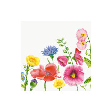 Duni Papierservietten Flowy 60 Stück, 40 x 40 cm, Mehrfarbig