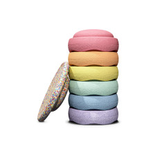 Stapelstein Beschäftigungsspielzeug Rainbow Set Pastel