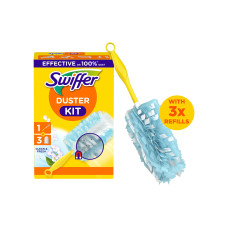 Swiffer Staubmagnet mit Griff 3 Stück, Blau/Gelb