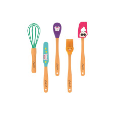 Chefclub Kinderrührlöffel Mini-Utensilien 5-teilig, Mehrfarbig
