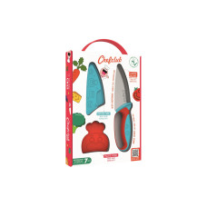 Chefclub Kindergeschirrset Messer Blau/Rot