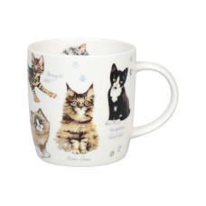 Könitz Universaltasse Natures Diversity – Katzen 400 ml, Weiss