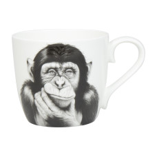Könitz Universaltasse Denkender Affe 425 ml, Weiss